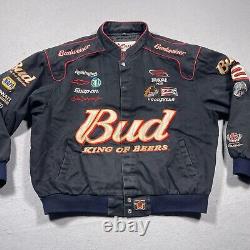 NASCAR Chase Authentics Jacket Men XXL Nextel Cup Dale Earnhardt Bud Black