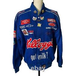 NASCAR Jacket M Chase Authentics Terry Labonte Kellogg's Got Milk 6 Pins Blue