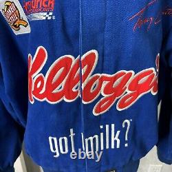 NASCAR Jacket M Chase Authentics Terry Labonte Kellogg's Got Milk 6 Pins Blue
