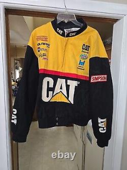 NASCAR Jacket Ward Burton #22 CATERPILLAR Small Yellow RARE! 