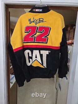 NASCAR Jacket Ward Burton #22 CATERPILLAR Small Yellow RARE! 