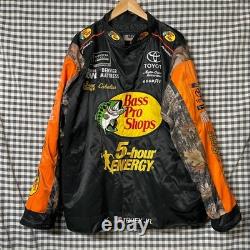 NASCAR Martin Truex Jr Bass Pro Shops Full-Snap Black Camouflage XL Jacket