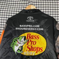 NASCAR Martin Truex Jr Bass Pro Shops Full-Snap Black Camouflage XL Jacket