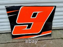 NASCAR Race Used Sheetmetal Blaine Perkins Door Raceline #9