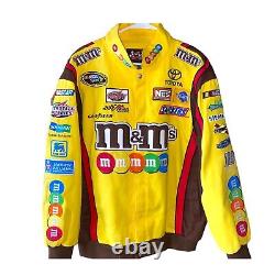 NASCAR Racing Jacket M&M Embroidered Yellow Large