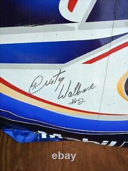 NASCAR Rusty Wallace Miller Lite sheet metal Hood 2004 race used sign autograph