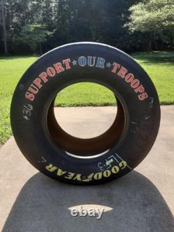 NASCAR SUPPORT OUR TROOPS Race Used Tire RARE COKE 400 DAYTONA #36 Patriotic