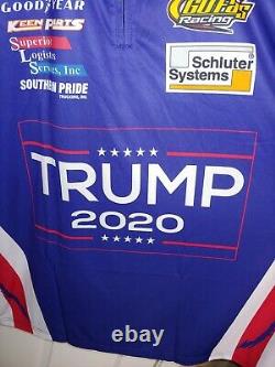 NASCAR Trump 2020 race used nascar pit crew shirt team issued go fast 2xl