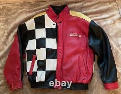 NASCAR Winston Cup Points Challenge PIT CREW Soft Leather Jacket Mens Large L