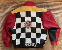 NASCAR Winston Cup Points Challenge PIT CREW Soft Leather Jacket Mens Large L