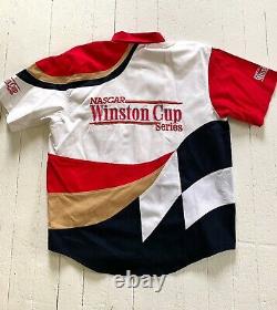 NASCAR Winston Cup Series Pit Crew Uniform Button Up Short Sleeve Shirt 2XL