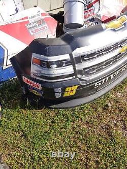 NASCAR race used #83 truck frt end Stefan Parsons sheetmetal