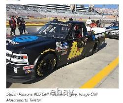 NASCAR race used #83 truck frt end Stefan Parsons sheetmetal