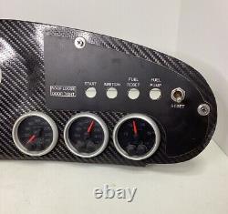 Nascar Asa Arca Racing Used Dashboard / Autometer Data Gauges / Carbon Fiber