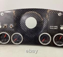 Nascar Asa Arca Racing Used Dashboard / Autometer Data Gauges / Carbon Fiber