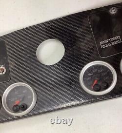 Nascar Asa Arca Racing Used Dashboard / Autometer Data Gauges / Carbon Fiber