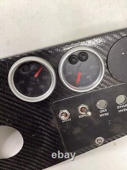 Nascar Asa Arca Racing Used Dashboard / Autometer Data Gauges / Carbon Fiber