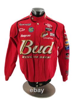 Nascar Chase Authentics Dale Earnhardt Jr Budweiser Racing Jacket Red Mens Med