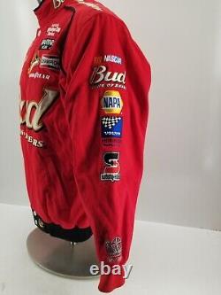 Nascar Chase Authentics Dale Earnhardt Jr Budweiser Racing Jacket Red Mens Med