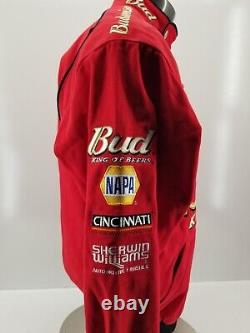 Nascar Chase Authentics Dale Earnhardt Jr Budweiser Racing Jacket Red Mens Med