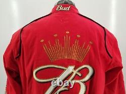 Nascar Chase Authentics Dale Earnhardt Jr Budweiser Racing Jacket Red Mens Med