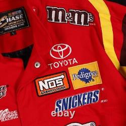 Nascar Chase Kyle Busch M&M Red Racing Jacket Size Large Men's