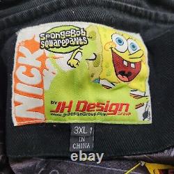 Nascar Jacket Mens 3XL Black Jeff Hamilton Spongebob Squarepants Racing JH Vtg