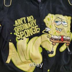 Nascar Jacket Mens 3XL Black Jeff Hamilton Spongebob Squarepants Racing JH Vtg