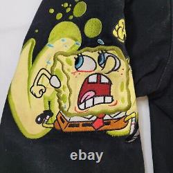 Nascar Jacket Mens 3XL Black Jeff Hamilton Spongebob Squarepants Racing JH Vtg