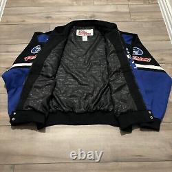 Nascar Jacket Mens Sz L Ford Racing Champions Apparel Y2K Bomber Embroidered