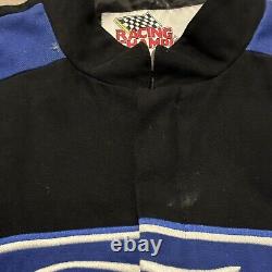 Nascar Jacket Mens Sz L Ford Racing Champions Apparel Y2K Bomber Embroidered