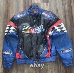 Nascar Leather Bomber Jacket 4 Leather Colors! XL Chase Authentics JH Design