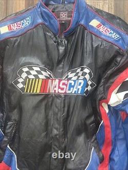 Nascar Leather Bomber Jacket 4 Leather Colors! XL Chase Authentics JH Design