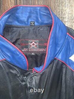 Nascar Leather Bomber Jacket 4 Leather Colors! XL Chase Authentics JH Design
