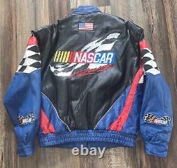 Nascar Leather Bomber Jacket 4 Leather Colors! XL Chase Authentics JH Design