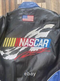 Nascar Leather Bomber Jacket 4 Leather Colors! XL Chase Authentics JH Design