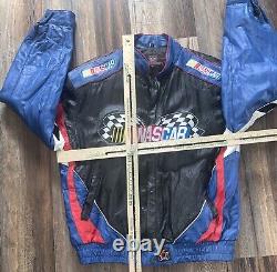 Nascar Leather Bomber Jacket 4 Leather Colors! XL Chase Authentics JH Design