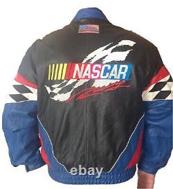 Nascar Leather Bomber Jacket 4 Leather Colors! XL Chase Authentics JH Design