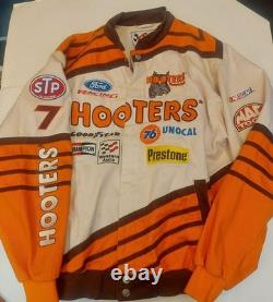 Nascar Mens Size M Alan Kulwicki Hooters Snap Button Jacket Chase Authentics