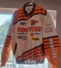 Nascar Mens Size M Alan Kulwicki Hooters Snap Button Jacket Chase Authentics