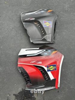 Nascar Race Used Denny Hamlin And Ty Gibbs Nose Corner (2)