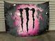 Nascar Race Used Kyle Busch Pink Project Monster Charlotte Hood
