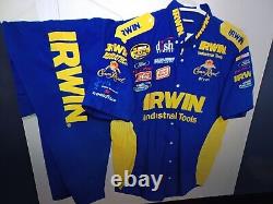 Nascar Race Used Pit Crew Uniform Shirt Pants IRWIN Crown Royal Roush McMurray