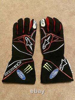 Nascar Race Worn Used Kurt Busch Alpinestars Racing Gloves Monster