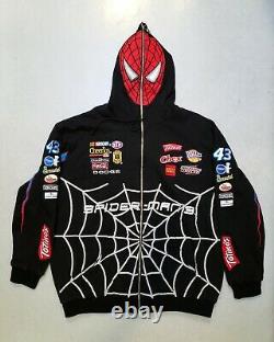 Nascar Spiderman Racing Jacket JH Design Adult Sz 3XL Marvel Coca Cola RARE