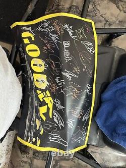 Nascar race used autographed Fender