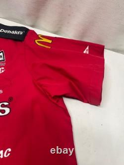 ORIGINAL RACE USED McDONALD'S RACING JOE GIBBS PIT TEAM SHIRT + AUTOGRAPHED