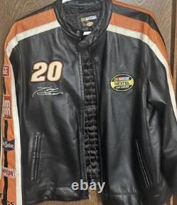 Official Tony Stewart Beat Leather Jacket and Matching Duffle Bag