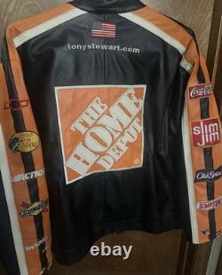 Official Tony Stewart Beat Leather Jacket and Matching Duffle Bag