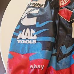 One of a kind LAMB SKIN LEATHER Valvoline jacket. XL